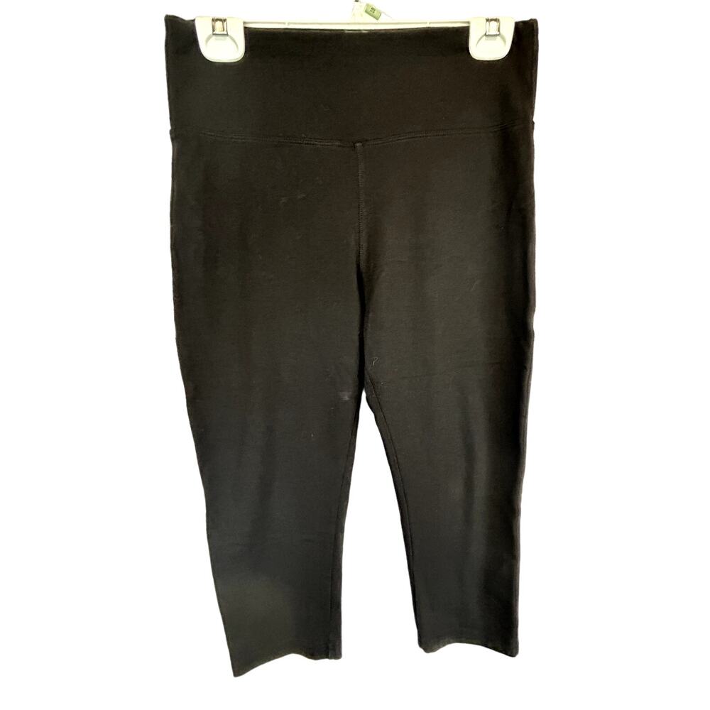 SKU 2138 Marika Women's Black High Rise Tummy Control Capri Leggings Size Large